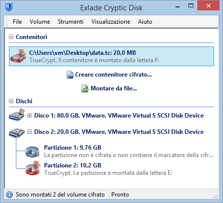 Cryptic Disk è compattibile con i contenitori e volumi criptati TrueCrypt