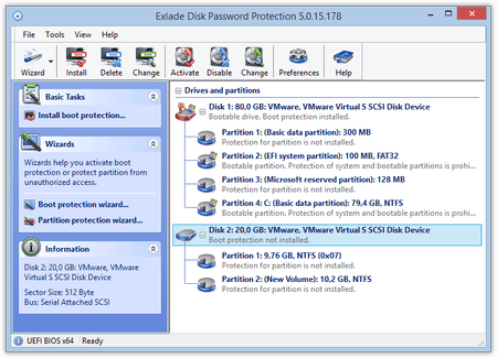 Disk Password Protection - password protection for drives and Windows -  Exlade